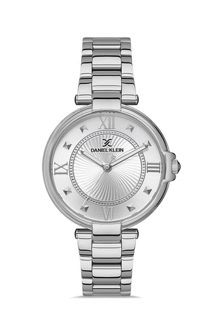Daniel Klein Premium Women Silver - Emboss Dial With  Real Index Watch