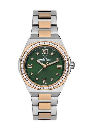 Daniel Klein Premium Women Green - Sunray Brush Dial With Stone Watch