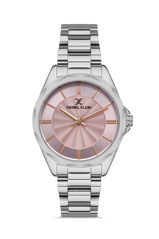 Daniel Klein Premium Women Pink - Sunray Brush Dial With Real Index Watch
