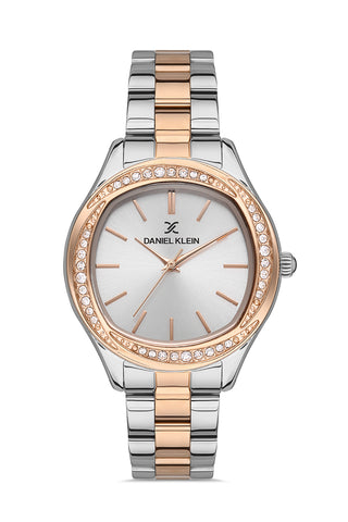 Daniel Klein Premium Women Silver - Sunray Dial With Real Index Watch