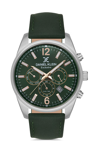 Daniel Klein Exclusive Men Green - Sunray Brush Dial With Real Index Watch