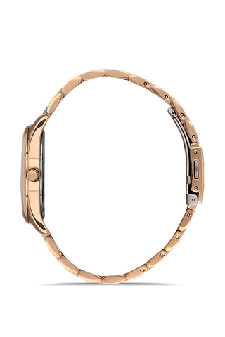 Daniel Klein Trendy Women Rose Gold - Sunray Dial With Stone Watch
