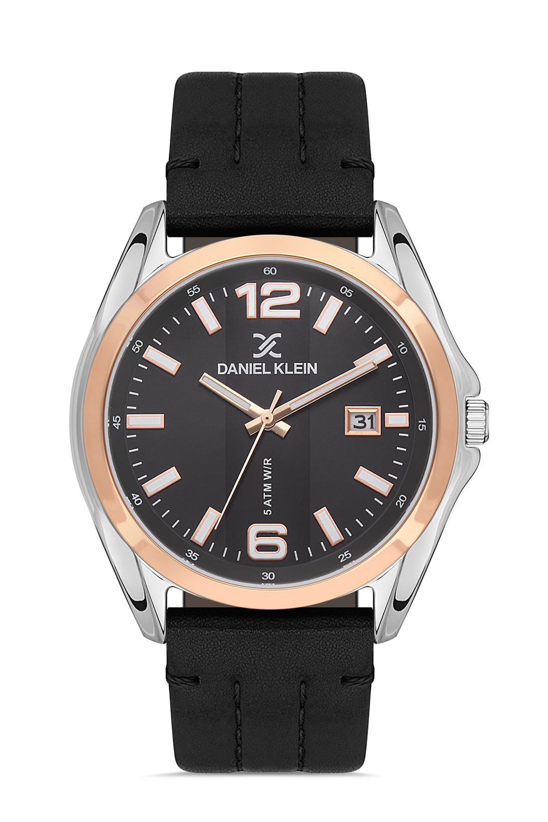 Daniel Klein Premium Men Gun Black - Matt Dial With Real Index Watch