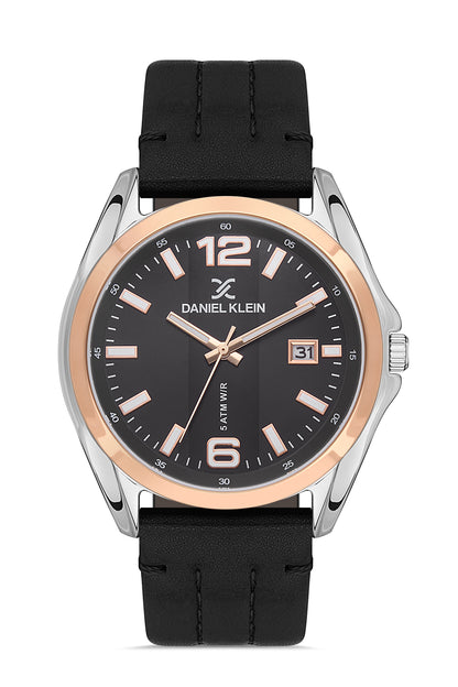 Daniel Klein Premium Men Gun Black - Matt Dial With Real Index Watch