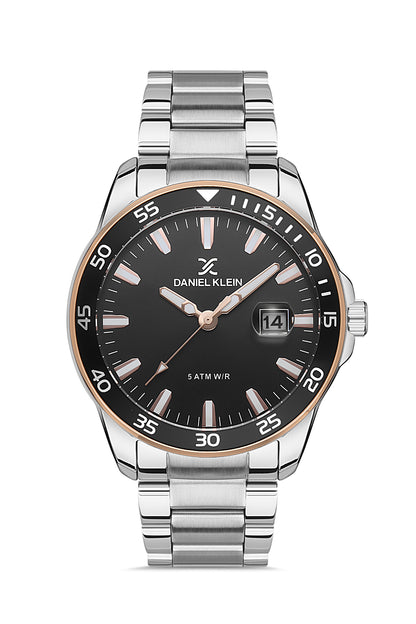 Daniel Klein Premium Men Gun Black - Matt Dial With Real Index Watch