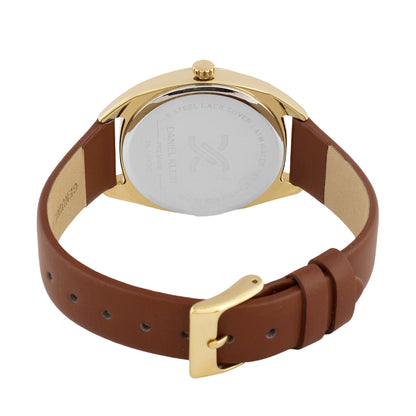 Daniel Klein Premium Women Silver - Sunray/Emboss Dial With Stone Watch