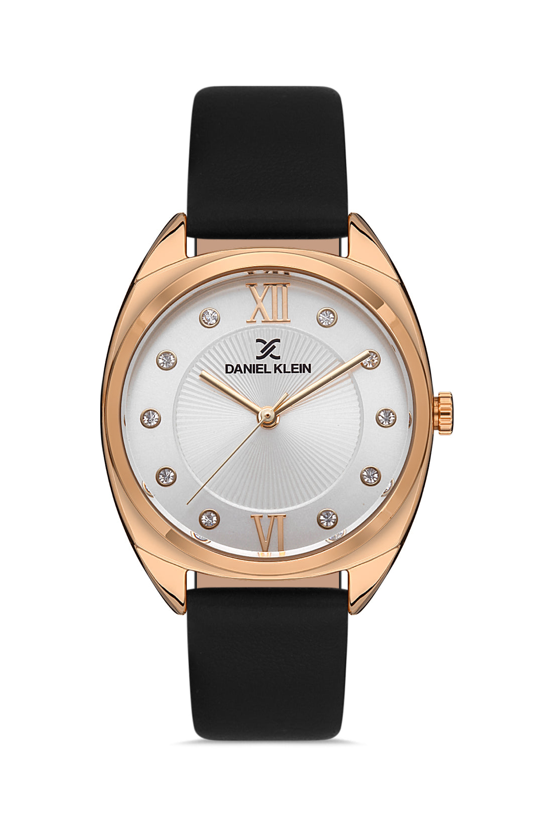 Daniel Klein Premium Women Silver - Sunray/Emboss Dial With Stone Watch