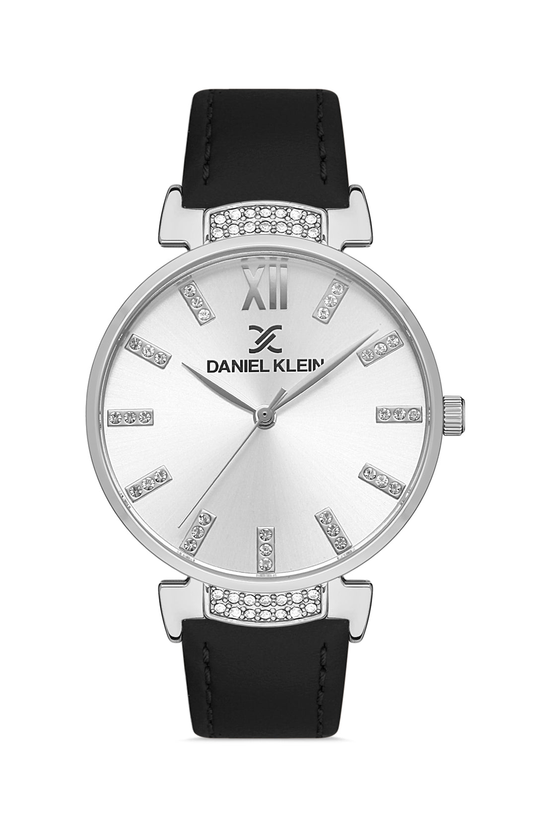 Daniel Klein Premium Women Silver - Sunray Brush Dial With Stone Watch