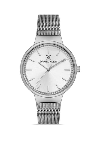 Daniel Klein Fiord Women Silver - Sunray Dial With Real Index Watch