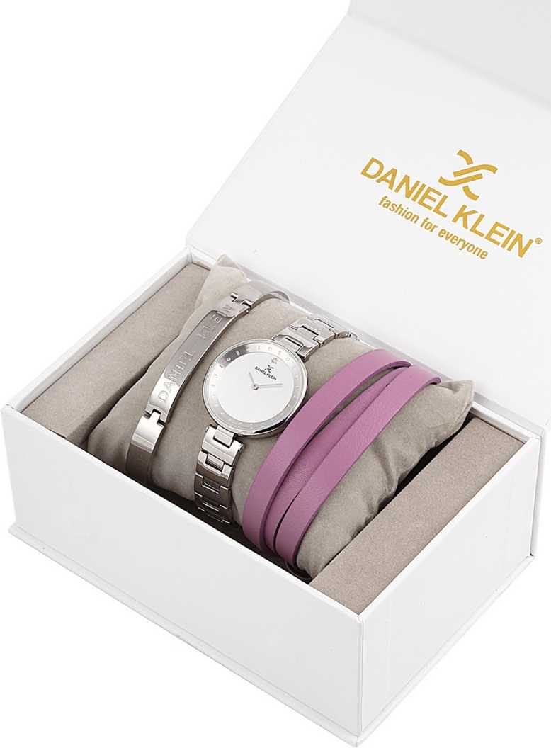 Daniel Klein Gift Set Silver Dial Watch
