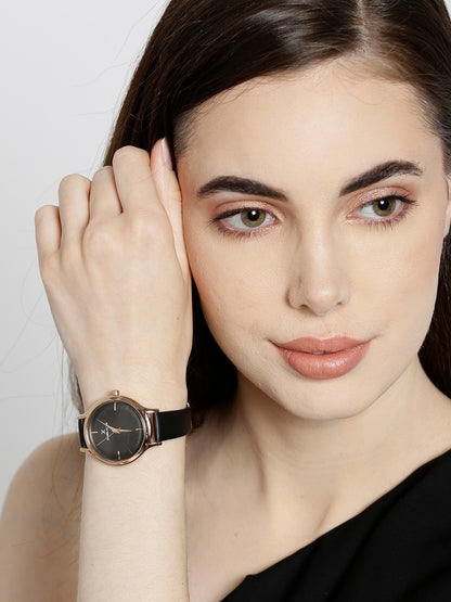 Daniel Klein Premium Women Gun Black Dial Watch