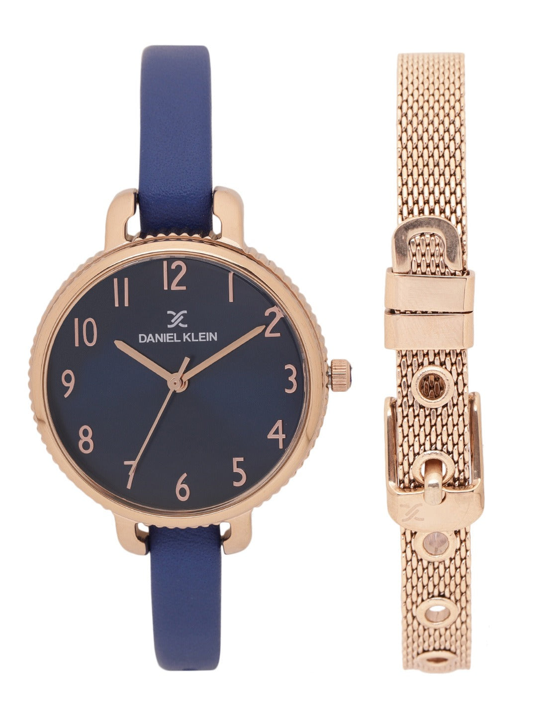 Daniel Klein Blue Dial Gift Set Watch with Bracelet For Women (Pack of 2)