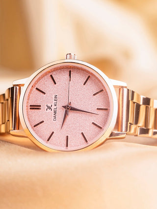 Daniel Klein Premium Women Rose Gold Dial Watch