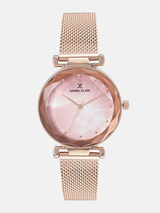 Daniel Klein Premium Women Pink Rose Gold Dial Watch