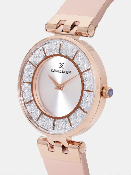 Daniel Klein Premium Women Rose Gold Dial Watch